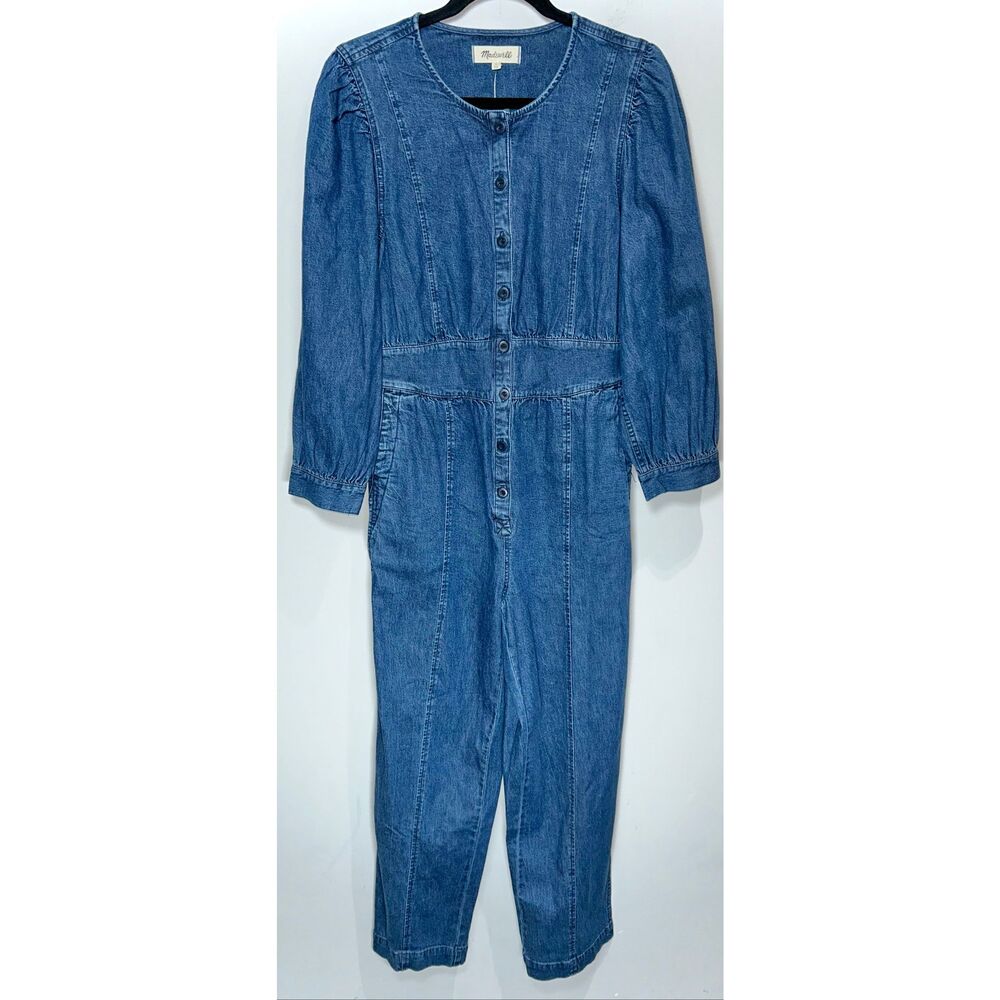 Madewell Denim Straight-Leg Jumpsuit size 6